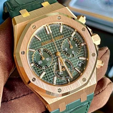 audemars piguet green chronograph|cheapest audemars piguet.